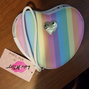 Rainbow Betsey Johnson coin purse wristlet